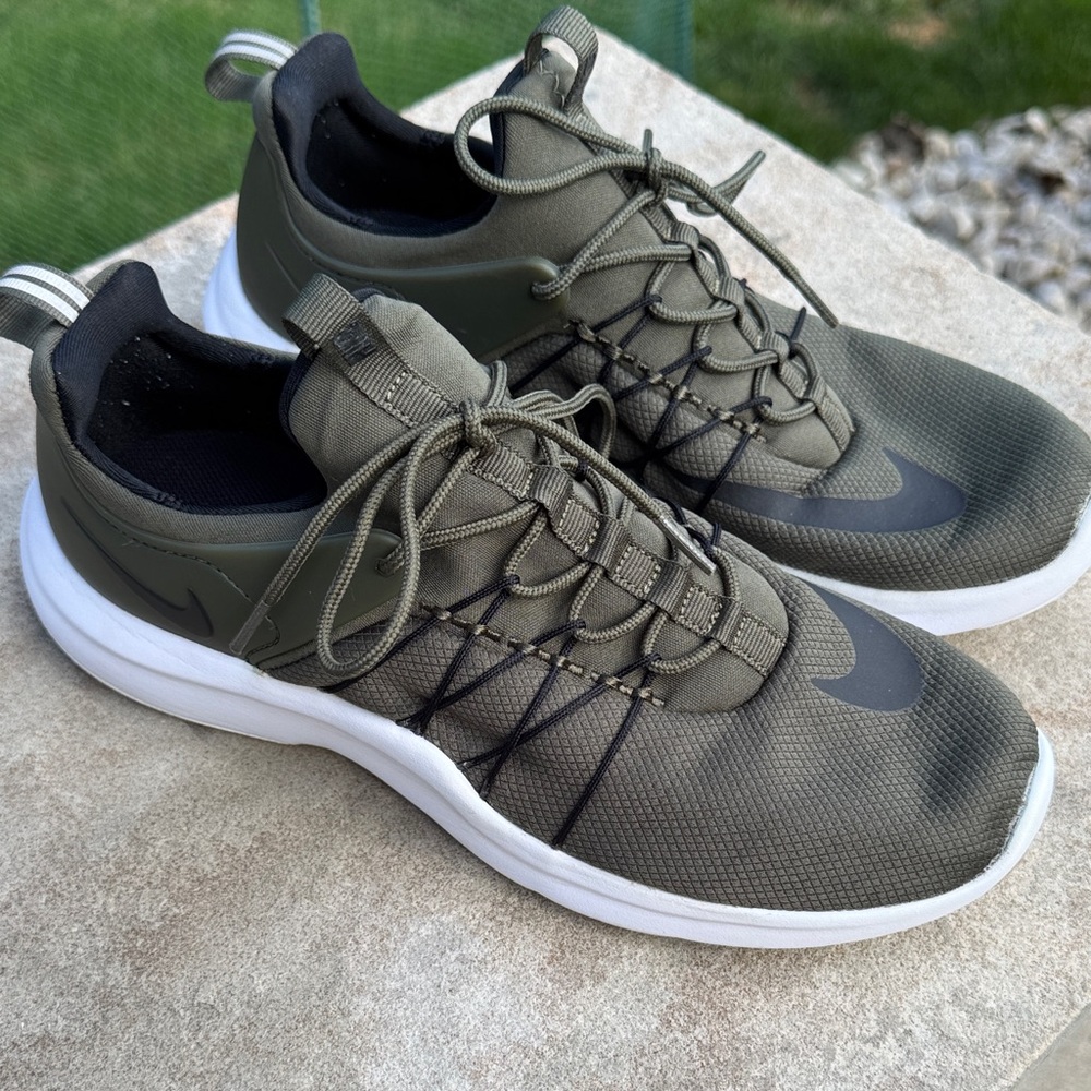 Nike Army Green and Black Running Shoes